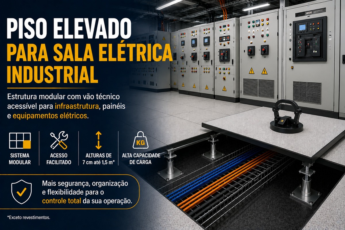 Piso Elevado para Sala Elétrica Industrial