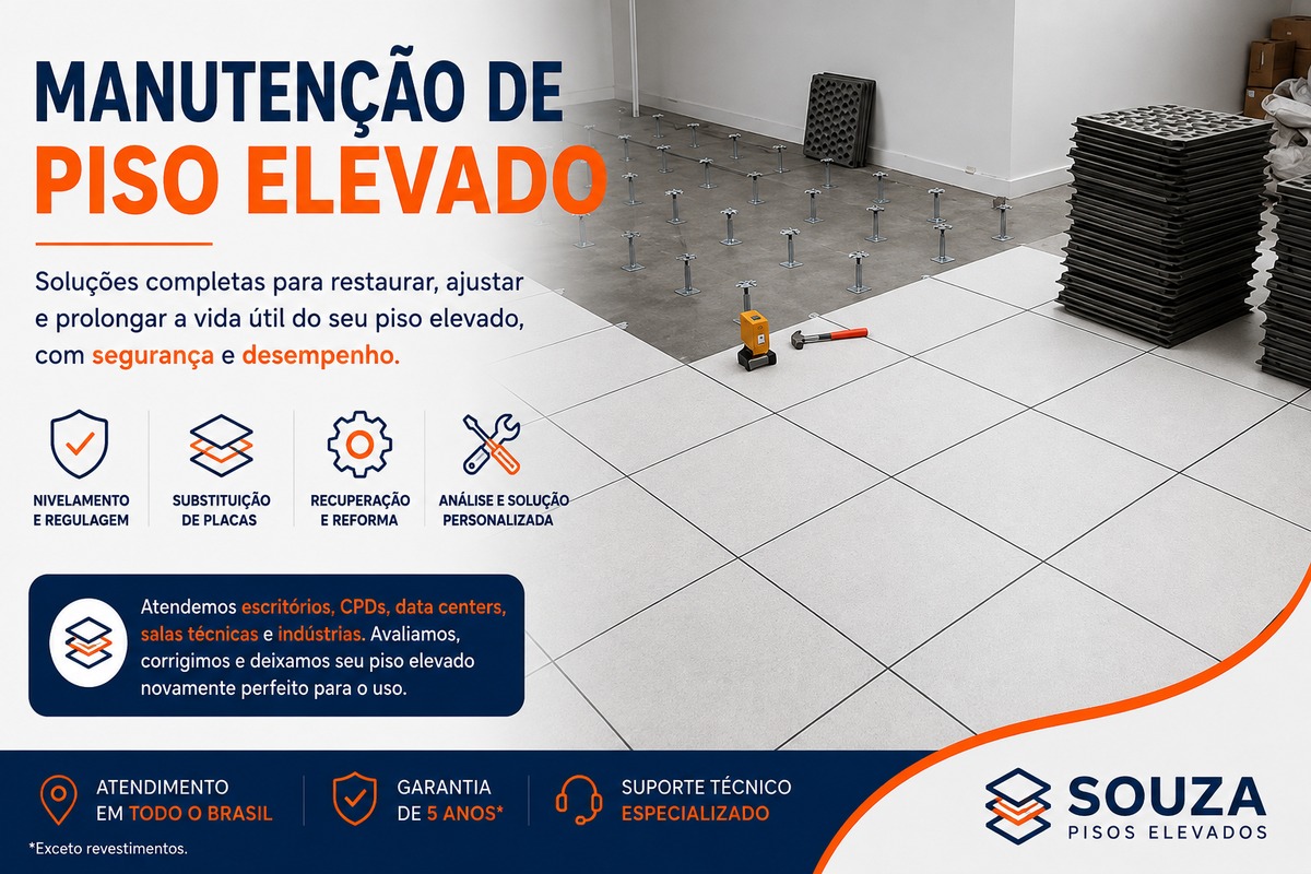 Manutenção de Piso Elevado | Reforma e Recuperação | Souza Pisos