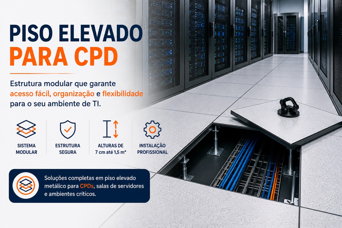 Piso Elevado para CPD | Fornecimento e Instalação | Souza Pisos