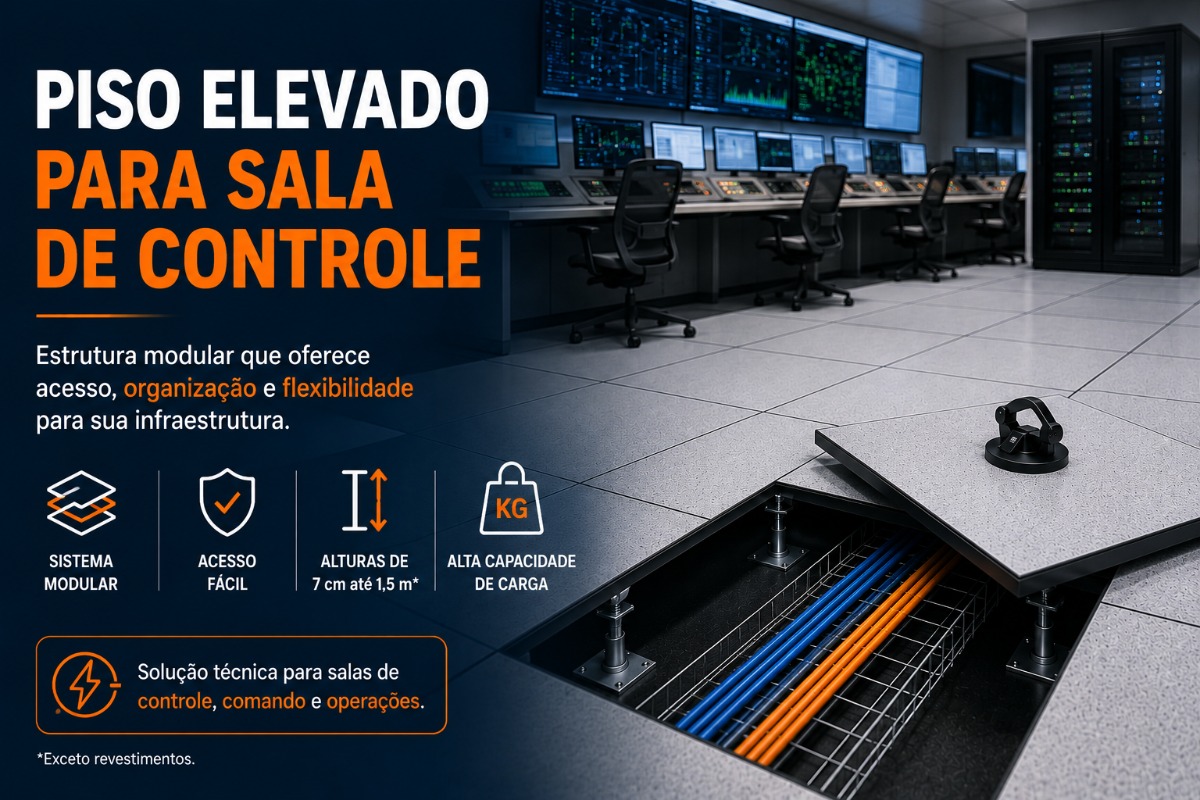 Piso Elevado para Sala de Controle | Souza Pisos Elevados