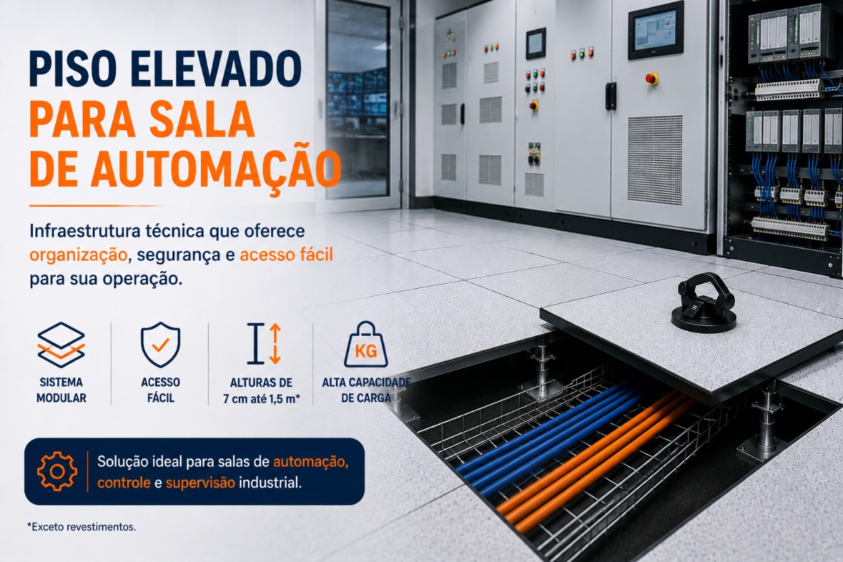 Piso Elevado para Sala de Automação | Souza Pisos Elevados