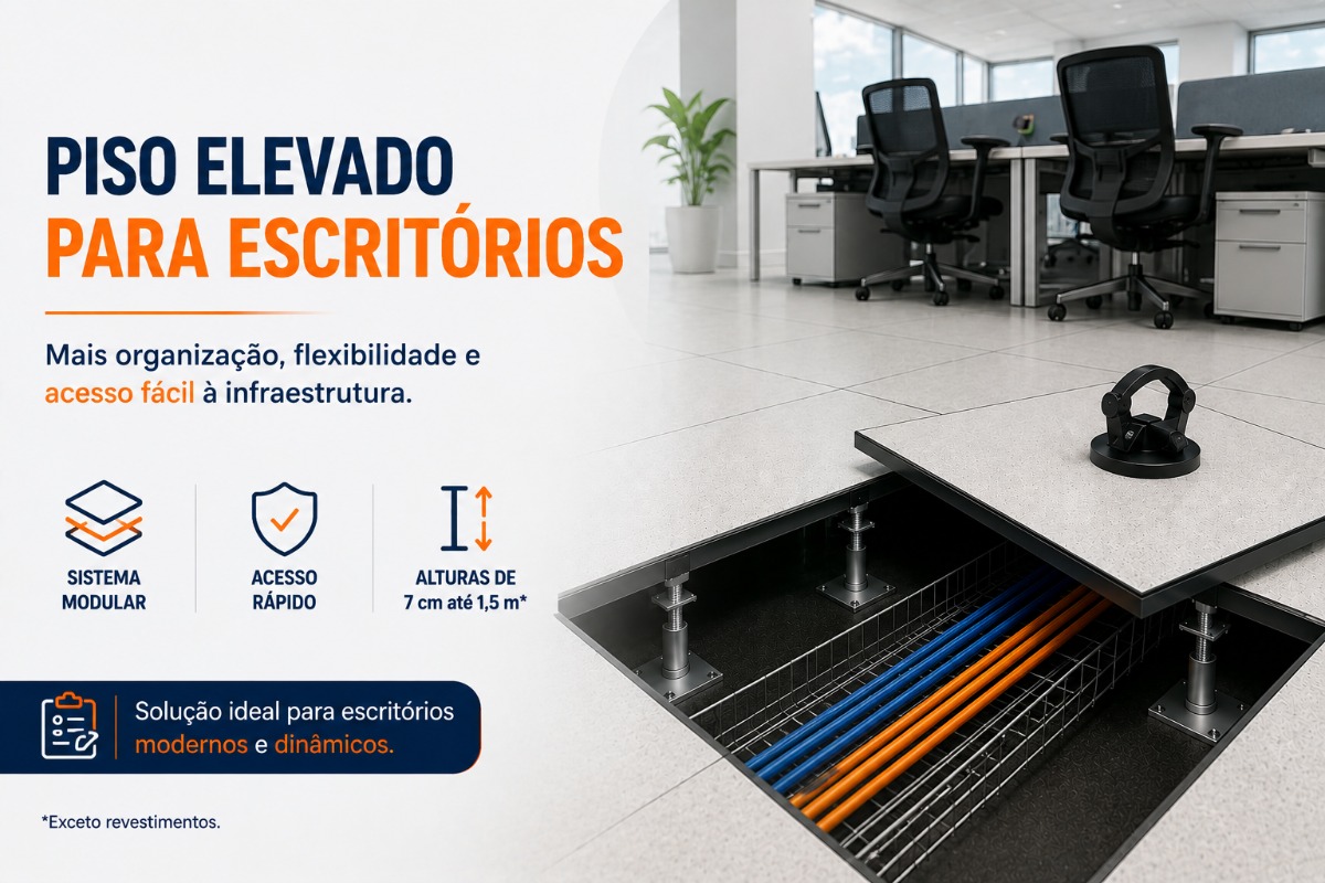 Piso Elevado para Escritórios | Souza Pisos Elevados