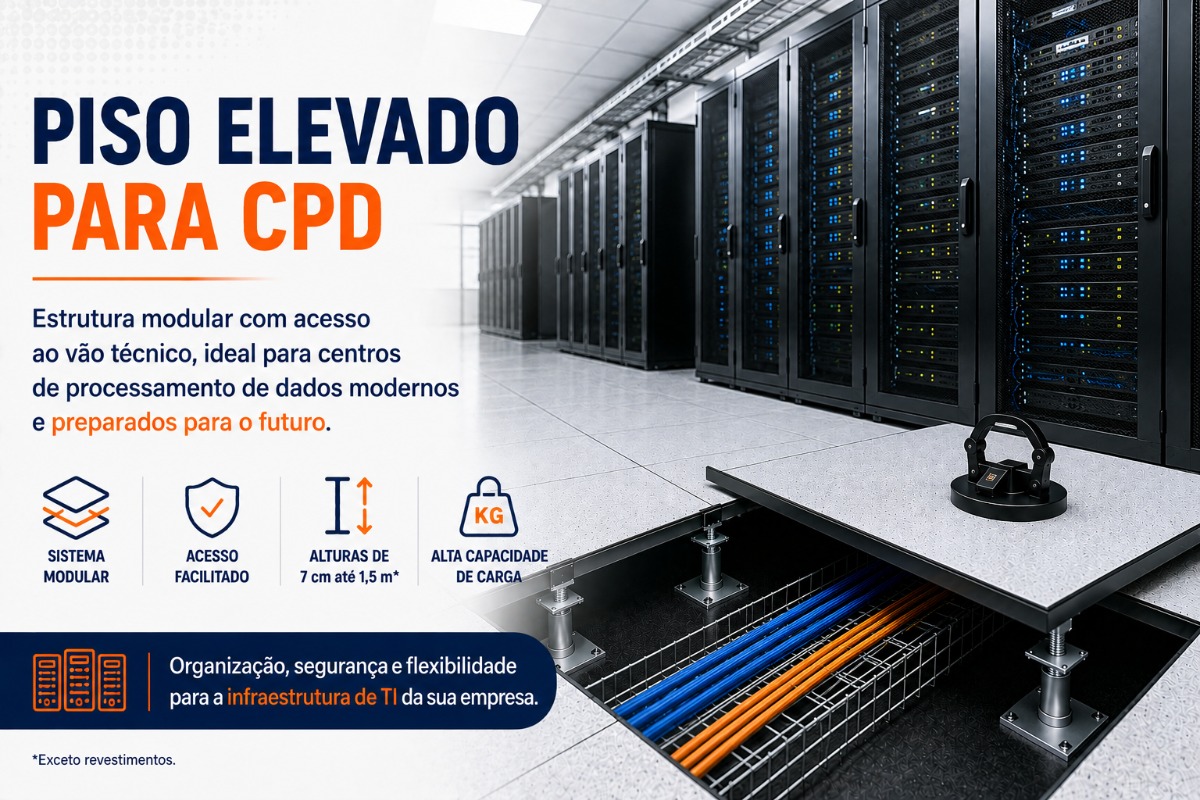 Piso Elevado para CPD | Souza Pisos Elevados